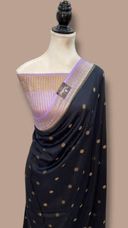 Moonga Georgette Handloom Banarasi Saree - The Handlooms