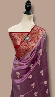 Pure Chiniya Silk Khaddi Handloom Banarasi Saree - The Handlooms
