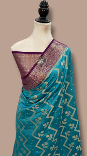Pure Chiniya Silk Handloom Banarasi Saree - The Handlooms
