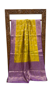 Pure Mango Silk Banarasi Handloom Saree - The Handlooms
