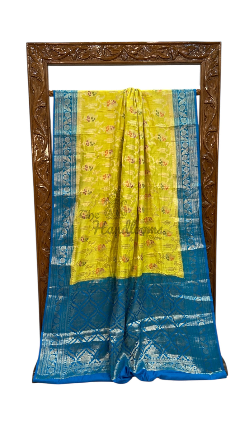 Pure Chiniya Silk Handloom Banarasi Saree - The Handlooms