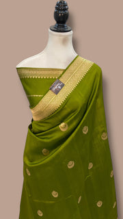 Pure Katan Silk Banarasi Handloom Saree - All Over Kadua Motifs - The Handlooms
