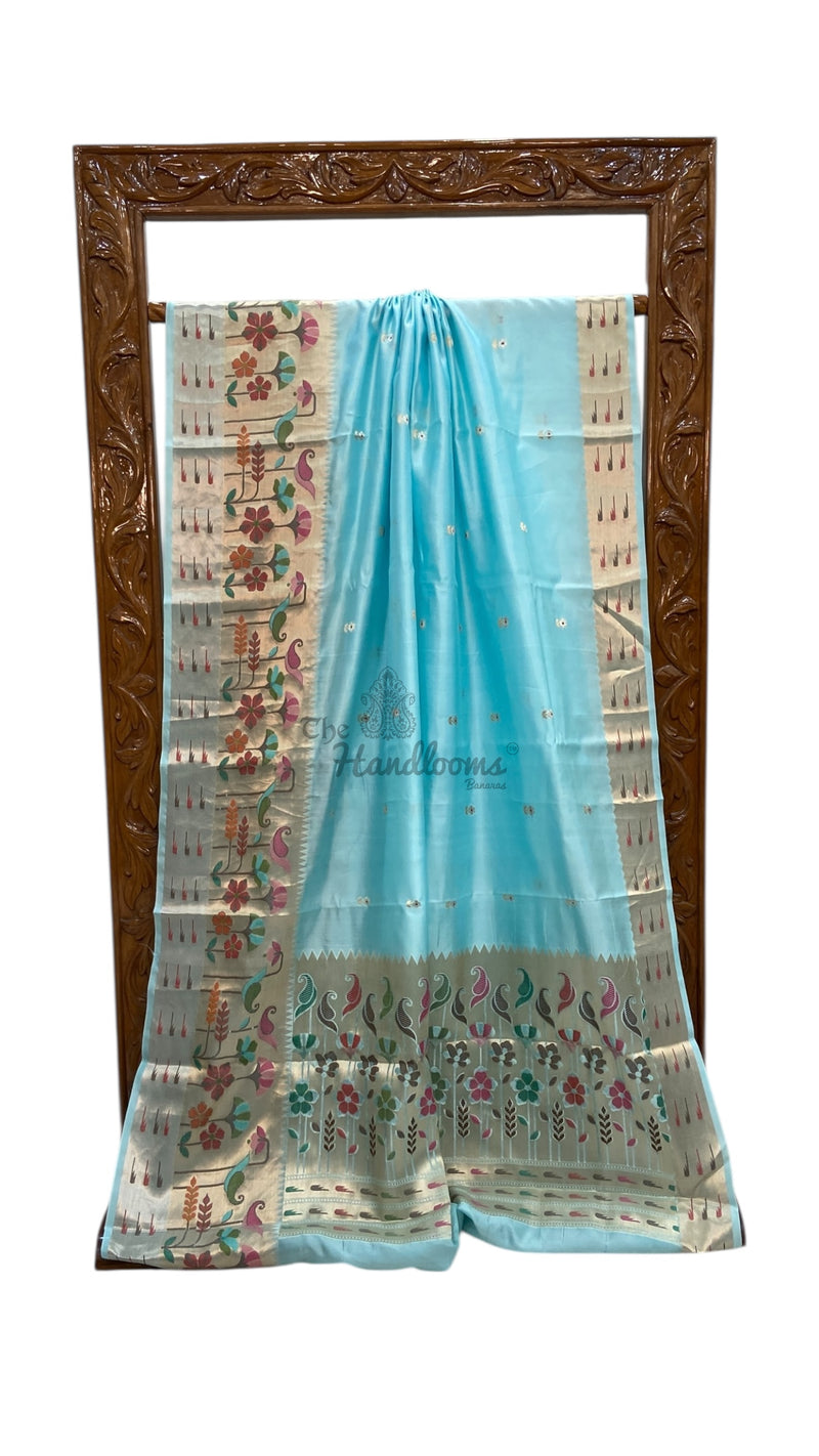Pure Mango Silk Banarasi Handlokom Saree