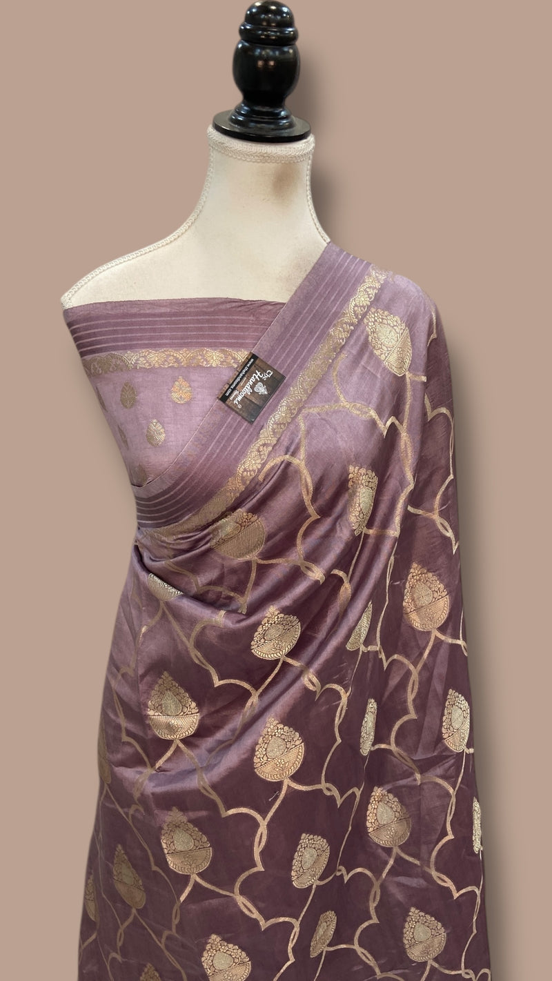 Pure Mango Silk Banarasi Handloom  Saree - The Handlooms