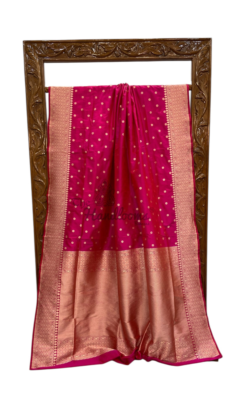 Pure Katan Silk Banarasi Handloom Saree - All Over Motifs