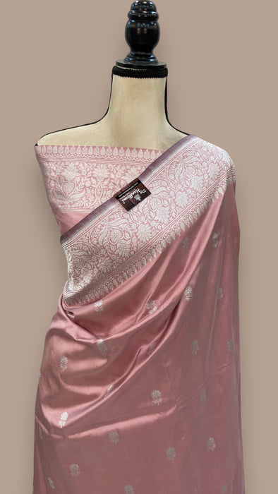 Pure Katan Silk Banarasi Handloom Saree - All over Kadua motifs