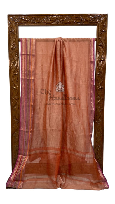 Pure Kora Tissue Crush Handloom Banarasi Saree