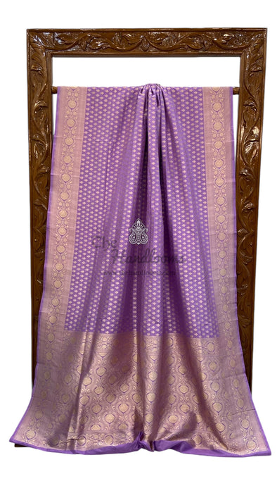 Pure Katan Silk Banarasi Handloom Saree - All over Jaal work