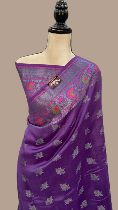 Pure Chanderi Handloom Banarasi Saree