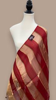 Pure kora Tissue Banarasi Brocade Handloom Dupatta - The Handlooms