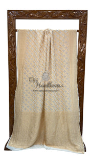 Khaddi Georgette Banarasi Saree - Gold zari - The Handlooms