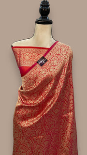 Pure Katan Silk Banarasi Handloom Saree - Tanchui Brocade - The Handlooms