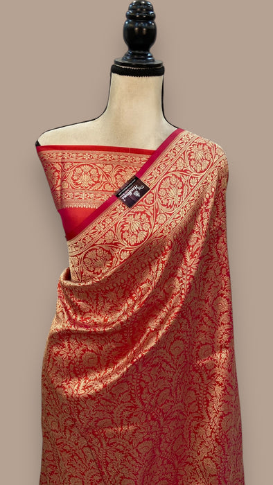 Pure Katan Silk Banarasi Handloom Saree - Tanchui Brocade