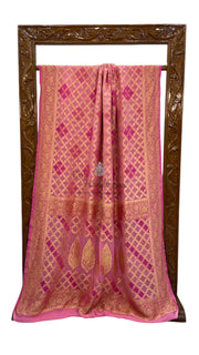 Pure Khaddi Georgette Banarasi Saree -  Gold zari - The Handlooms