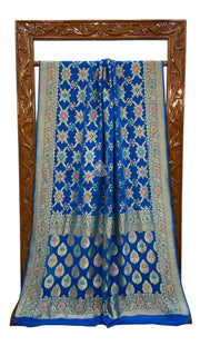Pure Georgette Banarasi Handloom Saree - with meenakari work - The Handlooms