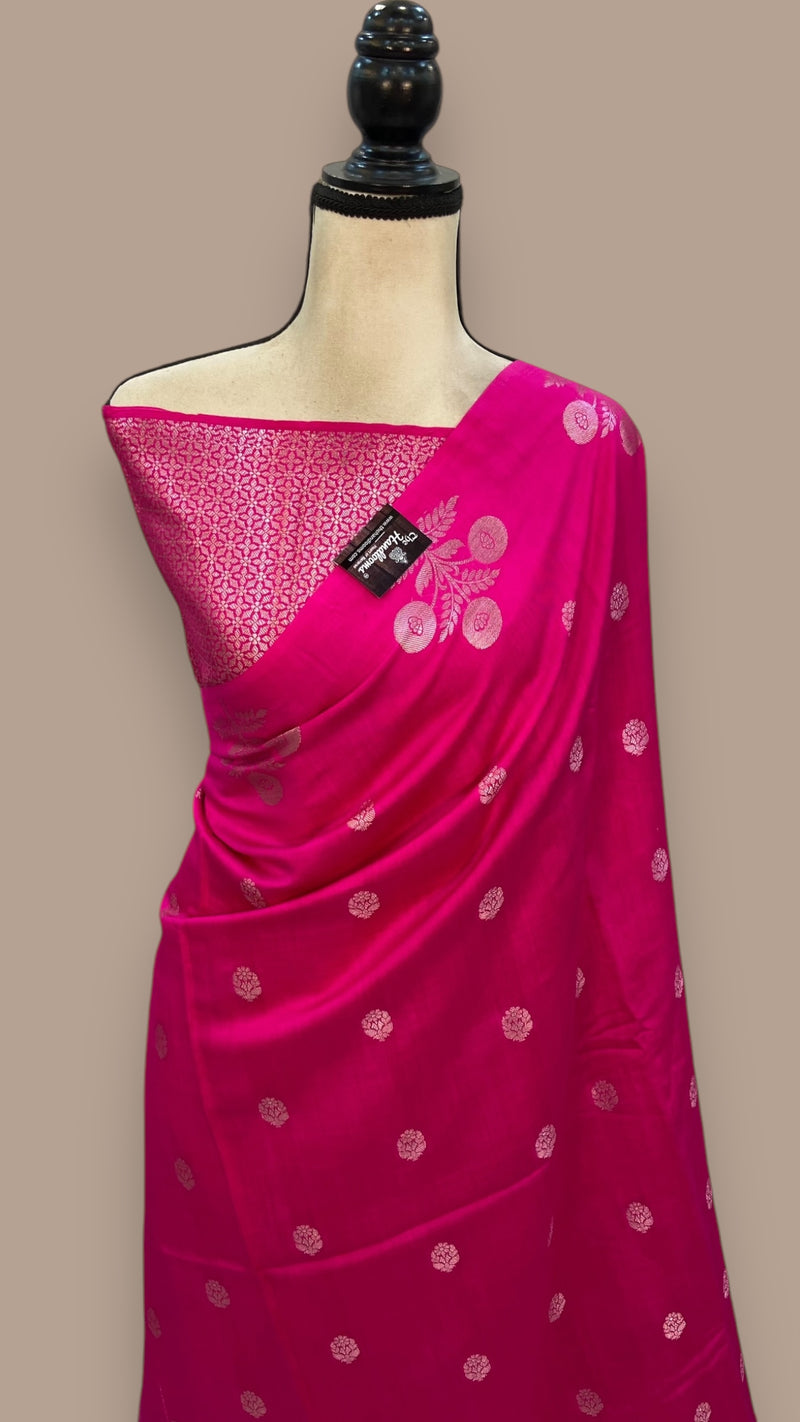 Pure Chiniya Silk Handloom Banarasi Saree - The Handlooms