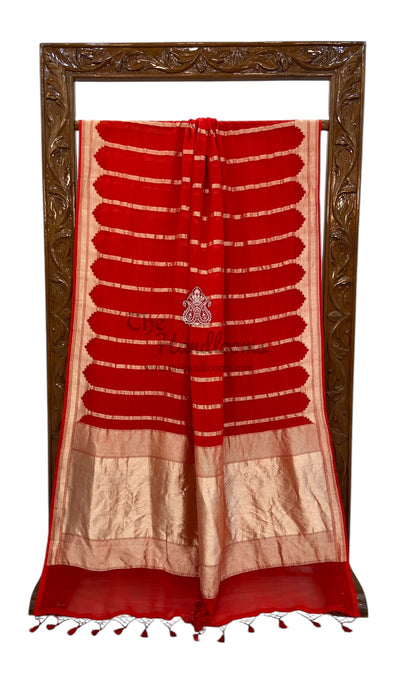 Pure Khaddi Georgette Handloom Banarasi Saree