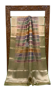 Pure Kora Tissue Handloom Banarasi Saree - The Handlooms