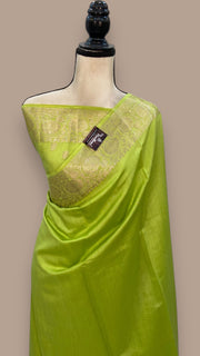 Pure Chiniya Silk Khaddi Handloom Banarasi Saree - The Handlooms