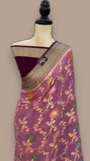 Pure Crepe Georgette Banarasi Saree - The Handlooms