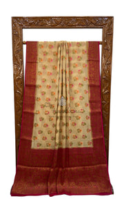 Pure Chiffon Khaddi Banarasi Saree - The Handlooms