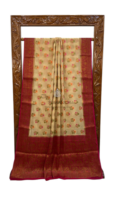 Pure Chiffon Khaddi Banarasi Saree