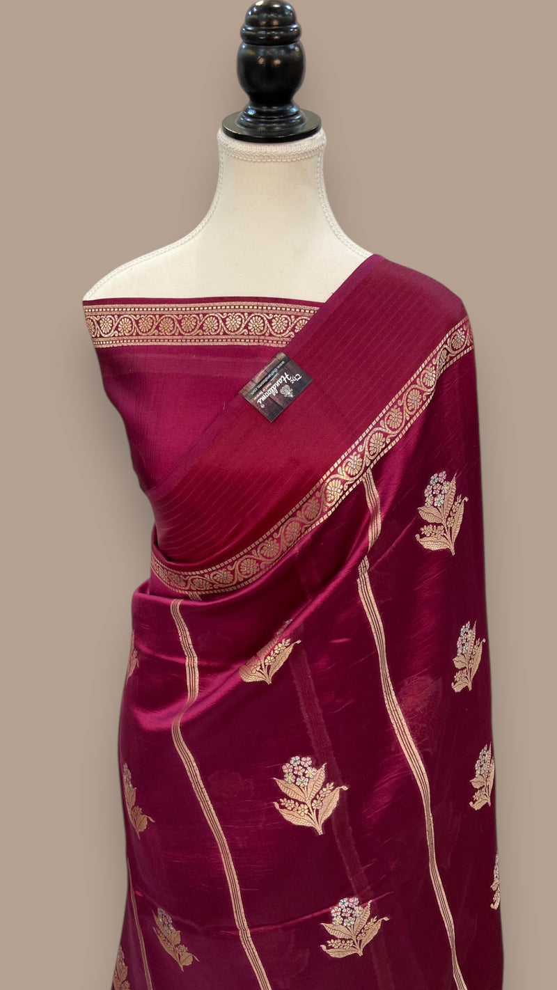Pure Mango Silk Banarasi Handloom Saree - The Handlooms