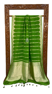 Pure Khaddi Georgette Handloom Banarasi Saree - The Handlooms