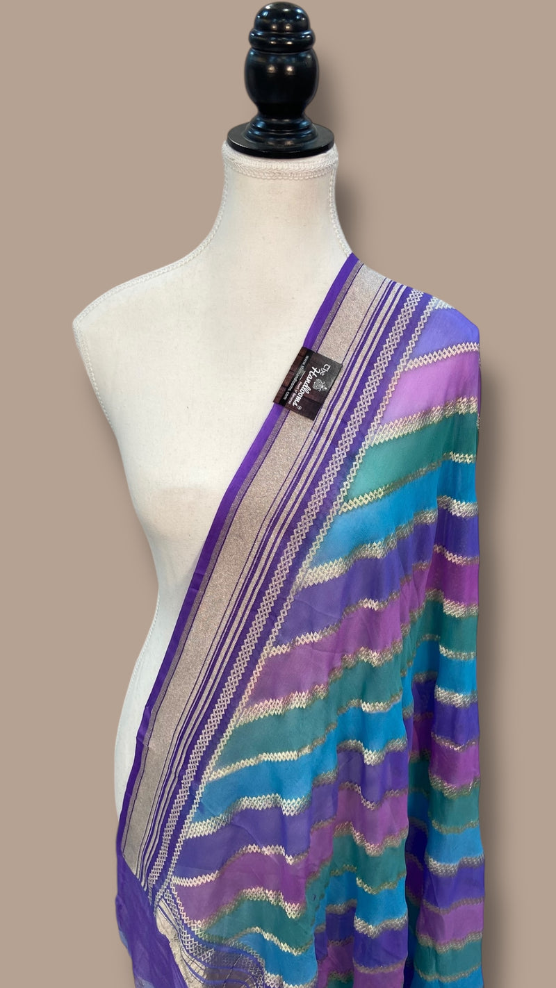 Khaddi Georgette Handloom Banarasi Dupatta - The Handlooms