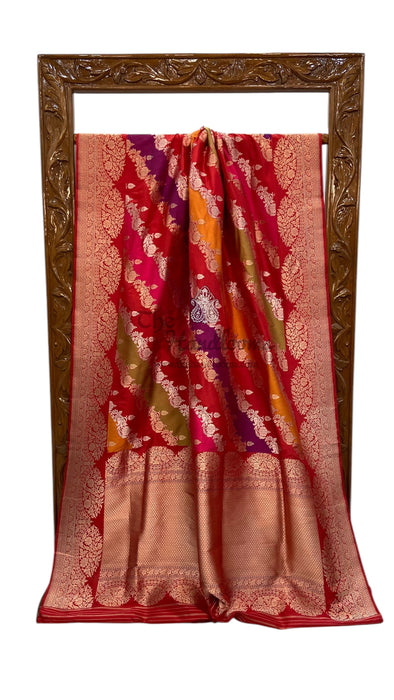 Ektara Pure Katan Silk Banarasi Handloom Saree - All over kadiyal Jaal work