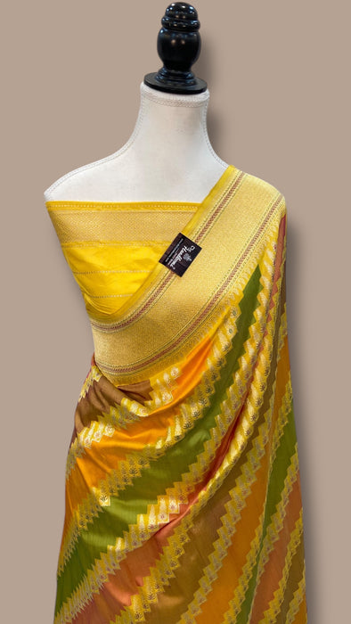 Ektara Pure Katan Silk Banarasi Handloom Saree - All over kadiyal Jaal work