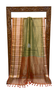Pure Kora Tissue Handloom Banarasi Saree - The Handlooms