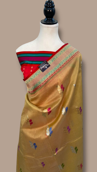 Pure Kora Handloom Banarasi Saree