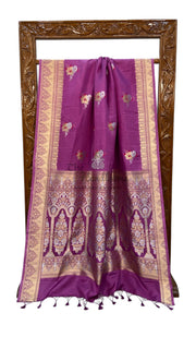 Pure Mushroo Silk Handloom Banarasi Saree - The Handlooms