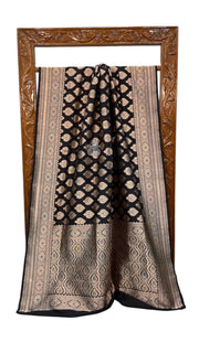 Pure Katan Silk Banarasi Handloom Saree - All over Jaal Work With Meenakari - The Handlooms