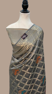 Pure Mango Silk Banarasi Handloom Saree - The Handlooms