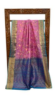 Tussar Silk Handloom Banarasi Saree With Chikankari - The Handlooms
