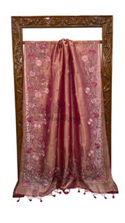 Pure Tissue Handloom Banarasi Saree With Chikankari - The Handlooms