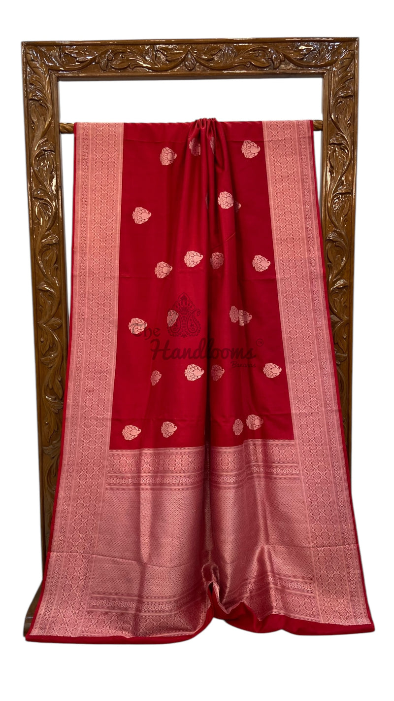 Pure Katan Silk Banarasi Handloom Saree - All over Kadua motifs - The Handlooms