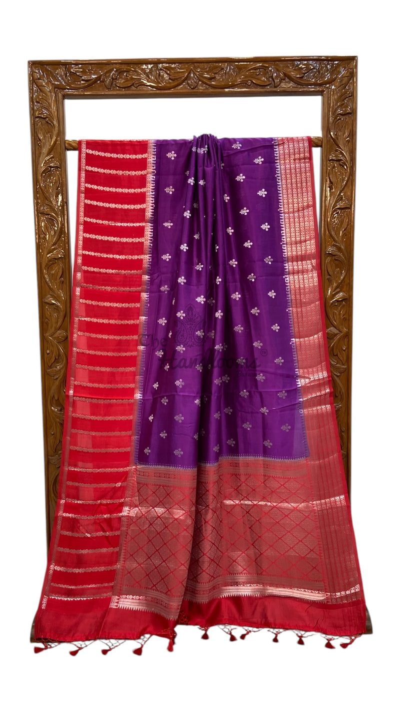 Pure Mango Silk Banarasi Handloom Saree - The Handlooms