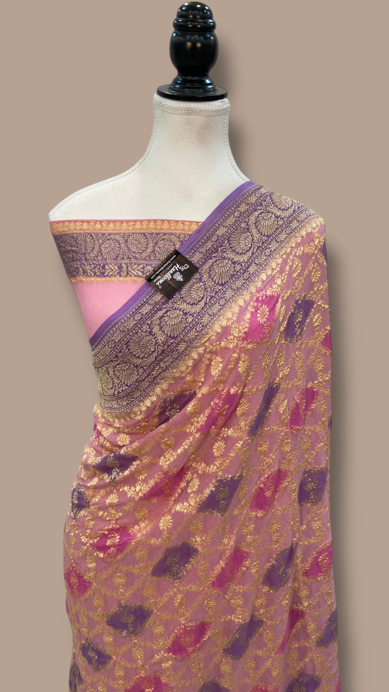 Khaddi Georgette Banarasi Saree - The Handlooms