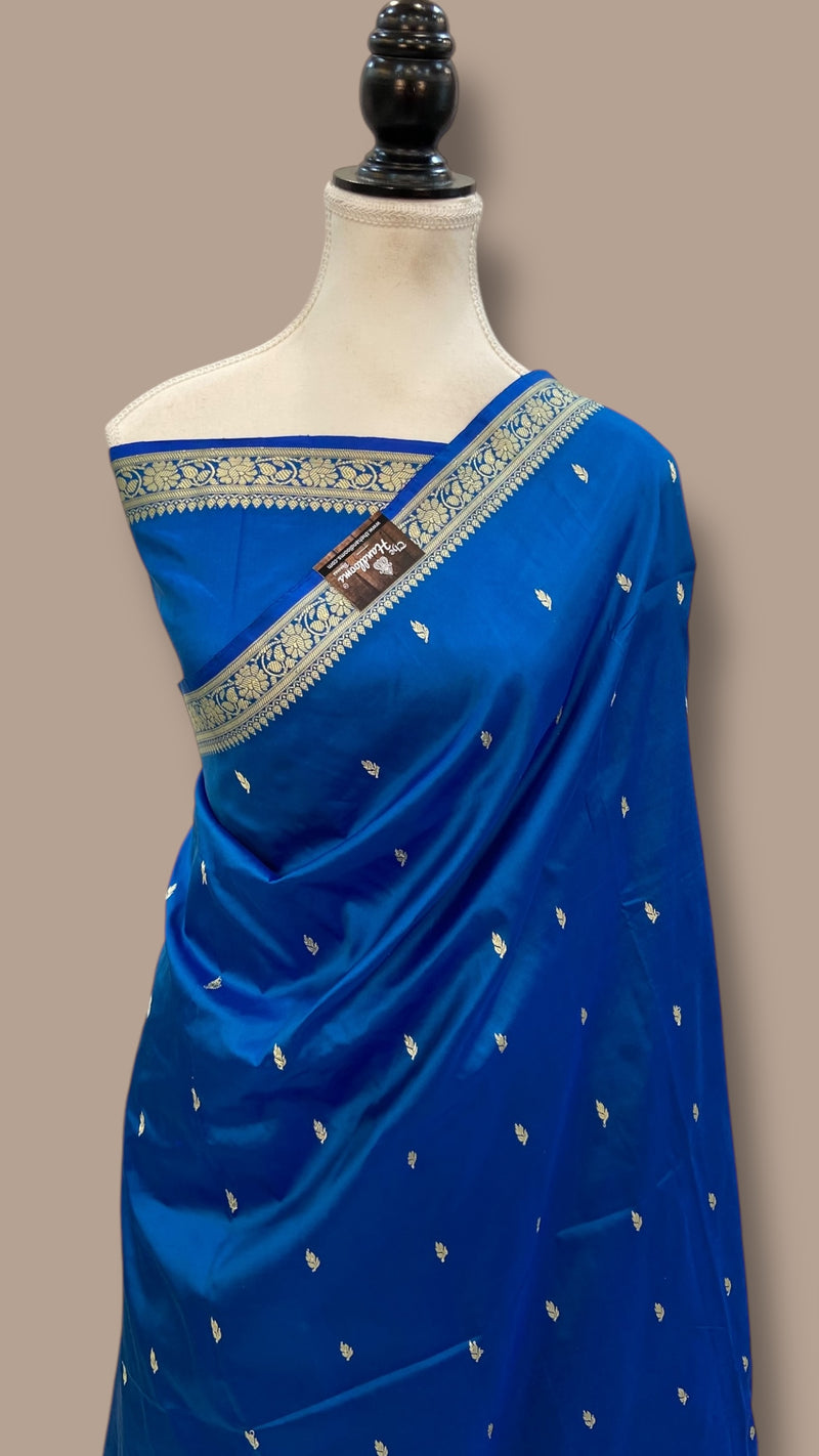Pure Katan Silk Reshmi Zari Banarasi Handloom Saree - The Handlooms