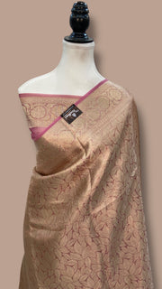 Pure Kora Tissue Tanchui Handloom Banarasi Saree - The Handlooms