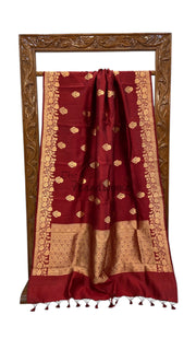 Pure Katan Silk Banarasi Handloom Saree - All over Kadua motifs - The Handlooms