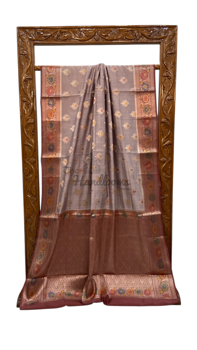 Pure Chiniya Silk Handloom Banarasi Saree - The Handlooms
