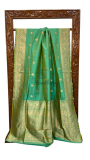 Pure Katan Silk Banarasi Handloom Saree - All over Kadua motifs - The Handlooms