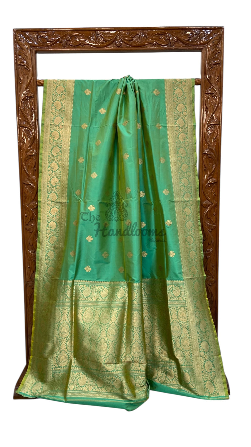 Pure Katan Silk Banarasi Handloom Saree - All over Kadua motifs - The Handlooms