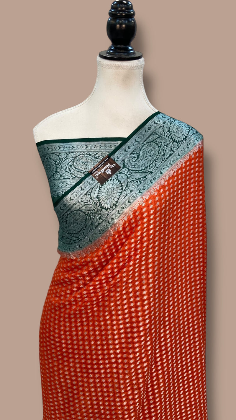Pure Chiffon Khaddi Banarasi Saree - The Handlooms