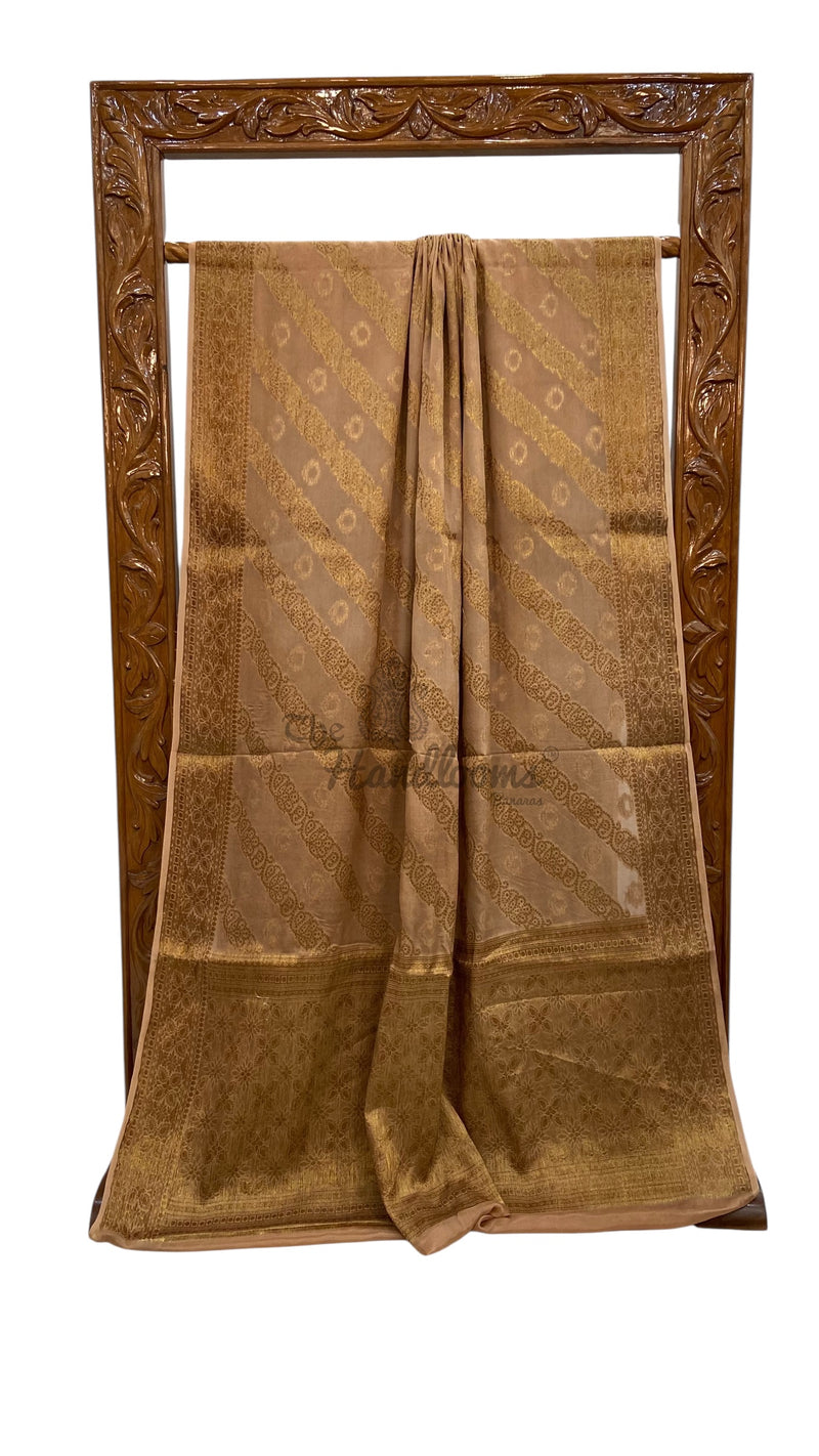 Pure Chiffon Khaddi Banarasi Saree - The Handlooms