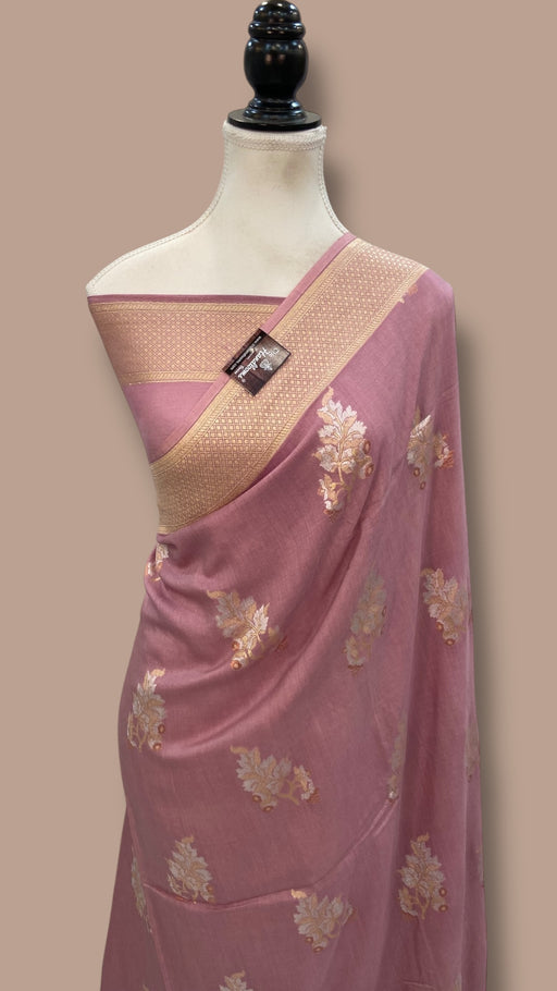 Moonga Georgette Handloom Banarasi Saree - The Handlooms